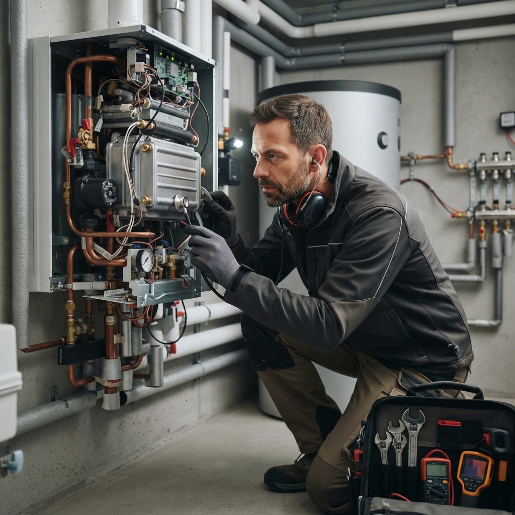 Diagnostic d'un bruit anormal sur un équipement de chauffage