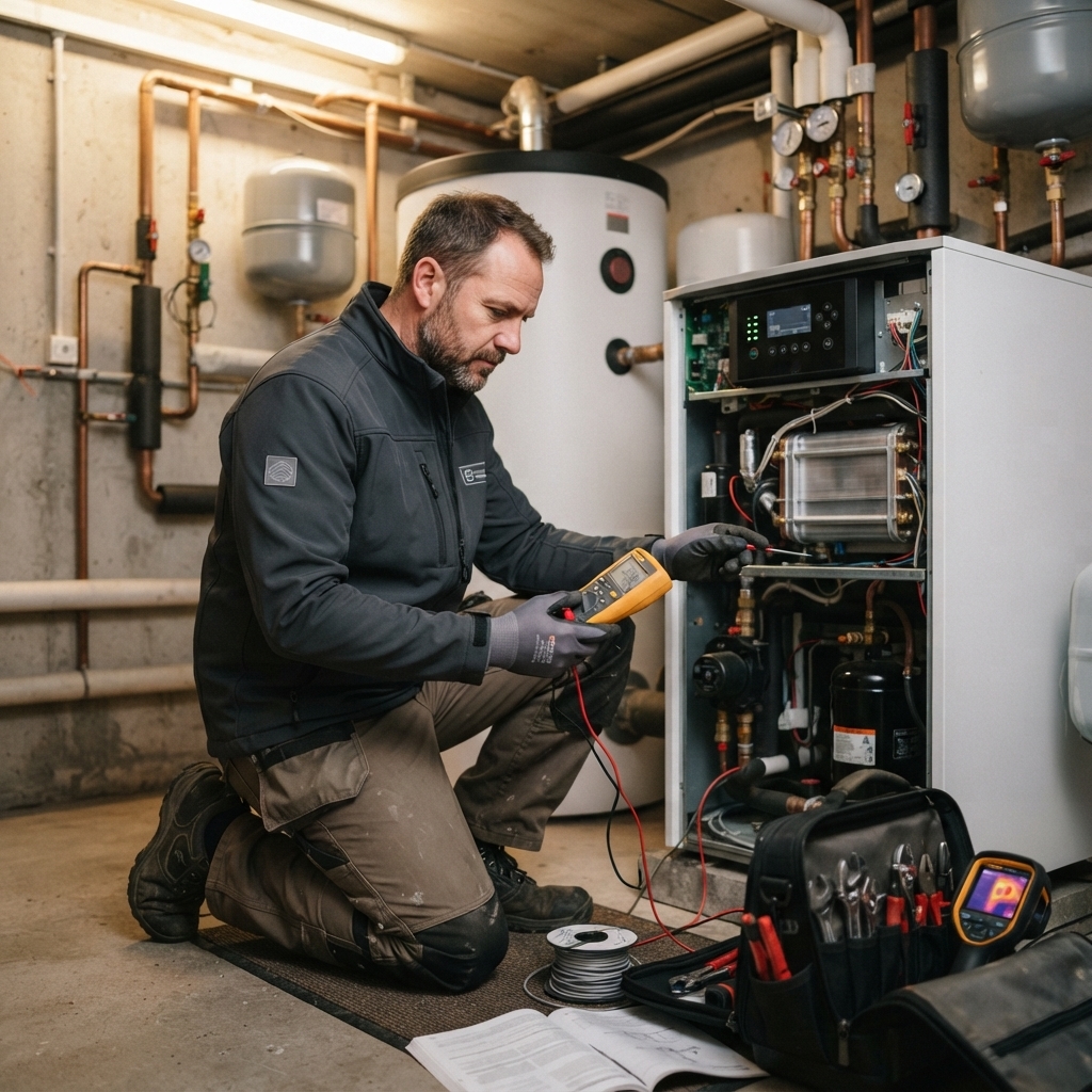 Diagnostic d'une panne de chauffage par un technicien
